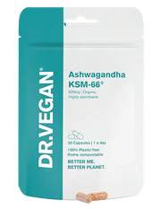 DR.VEGAN Ashwagandha KSM-66, 30 Capsules