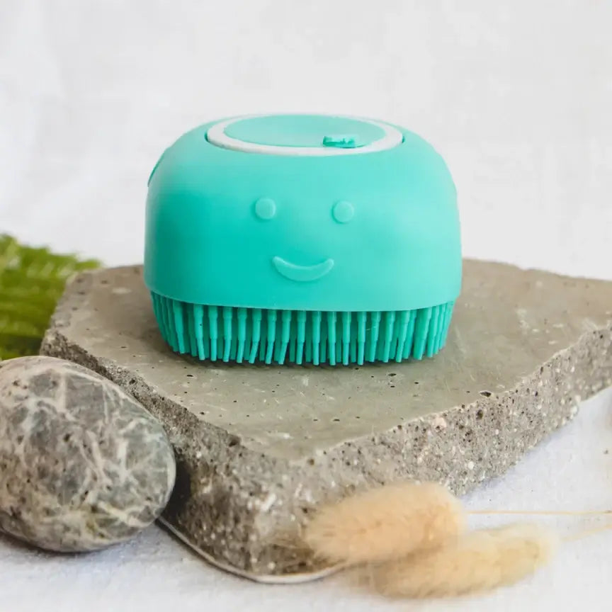 Dog Shampoo Brush – Paws Right There | Bath & Grooming Tool