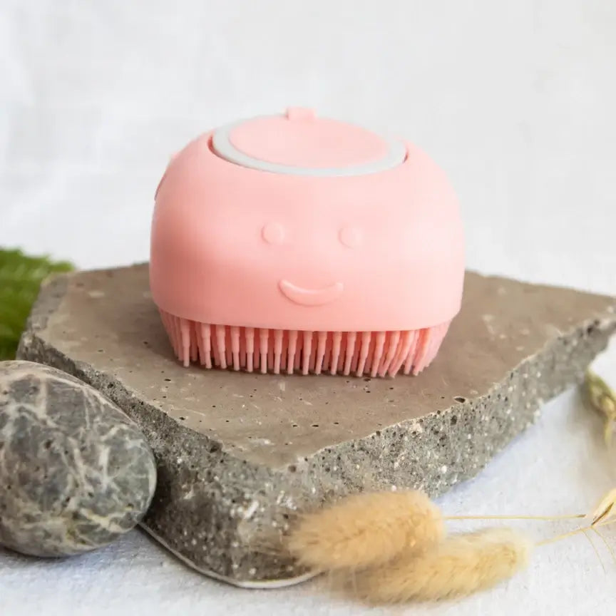 Dog Shampoo Brush – Paws Right There | Bath & Grooming Tool