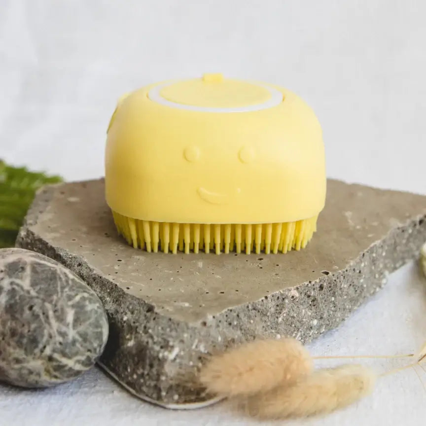 Dog Shampoo Brush – Paws Right There | Bath & Grooming Tool