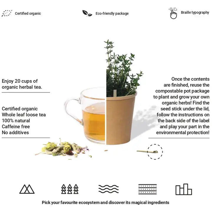 Drink it, Plant it - Organic Herbal Tea Blend: MOUNTAIN