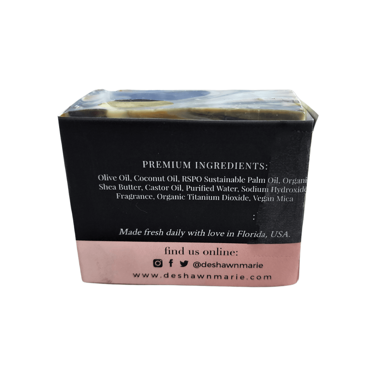 Evening Honeysuckle Bar Soap - Soap Boutique packaging showing premium ingredients.