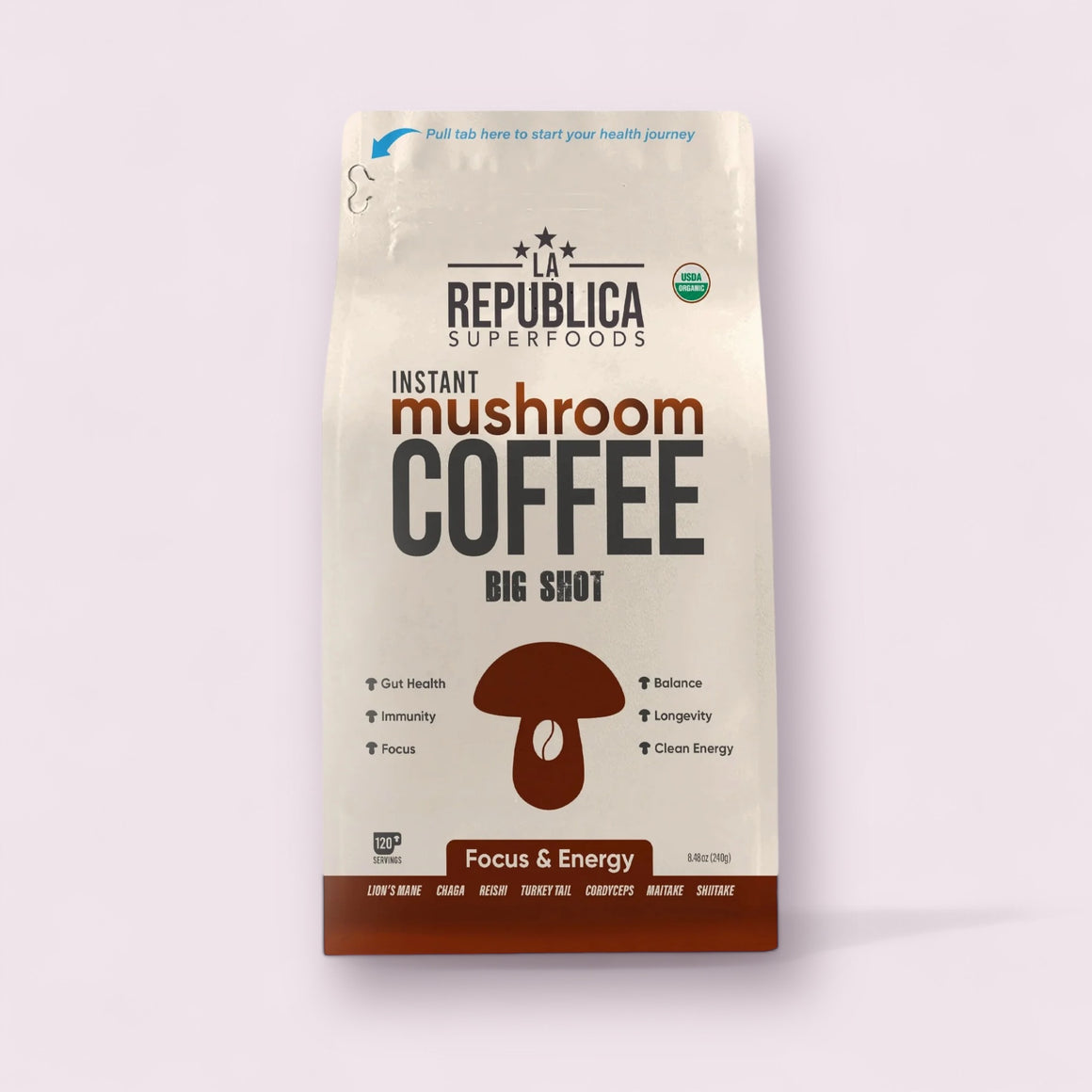 Instant 7 Mushroom Coffee BIG SHOT -  La Republica