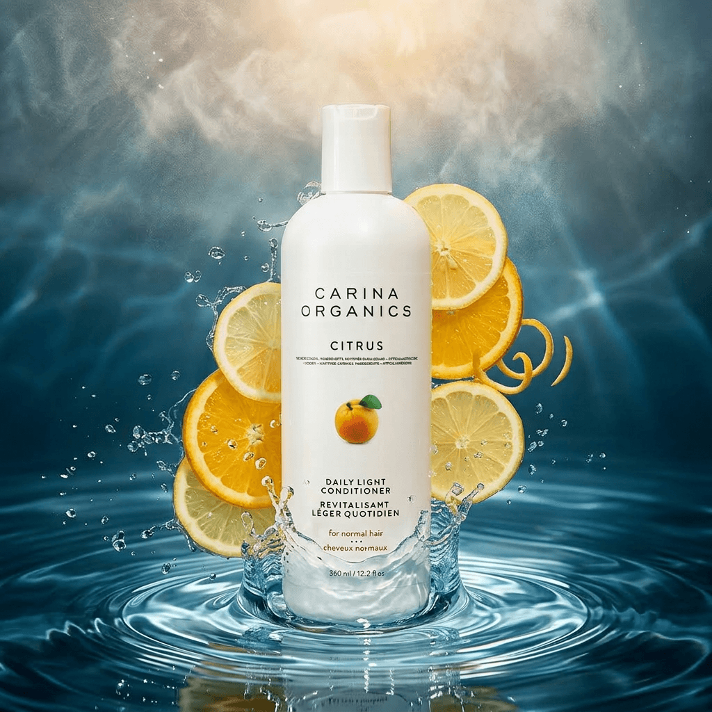 Carina Organics Citrus product in water with lemons and oranges