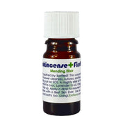 Bottle of 'Mending Elixir' with a white label on a white background