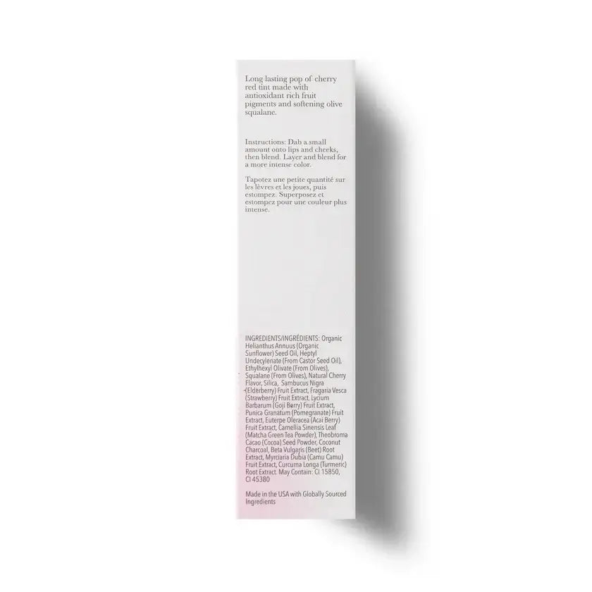 Product label with text on a white background