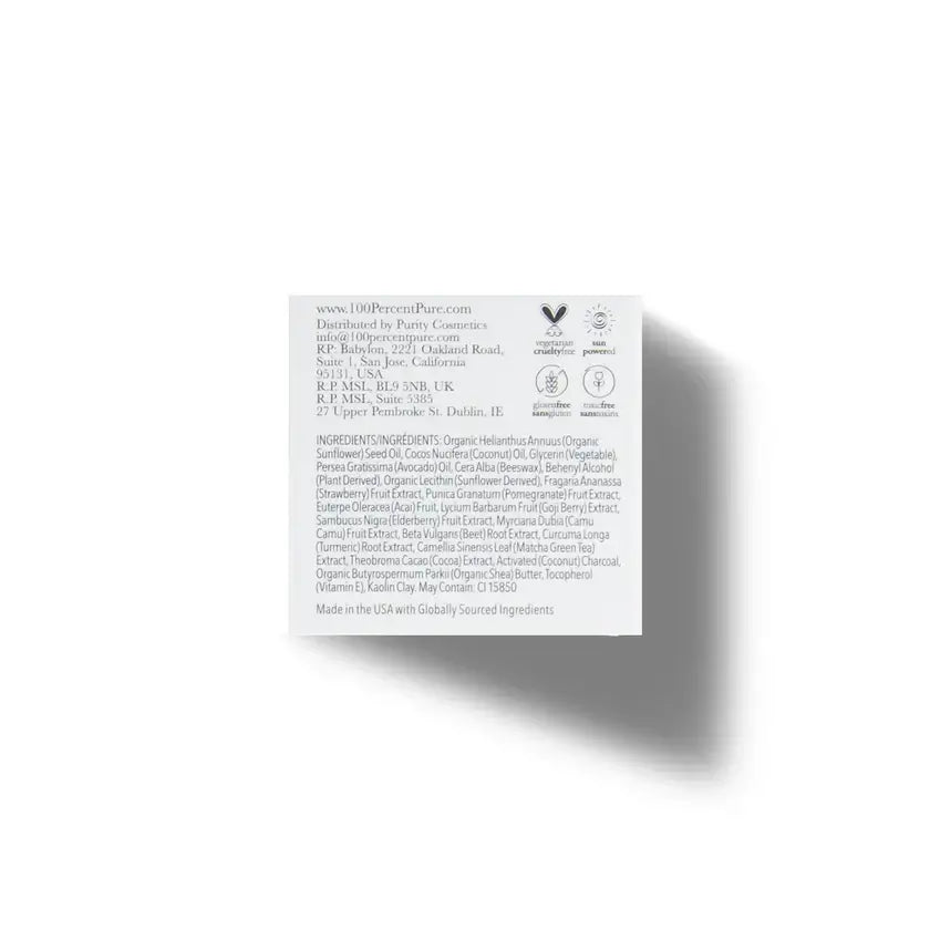 Product label on a white background