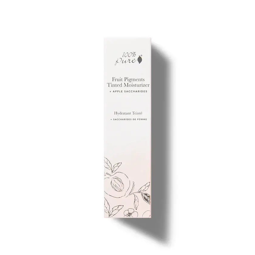 Product packaging with floral design on a white background