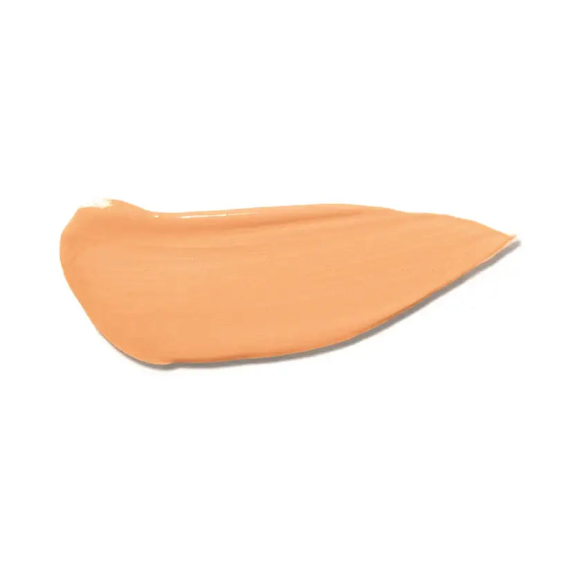 Orange makeup swatch on a white background