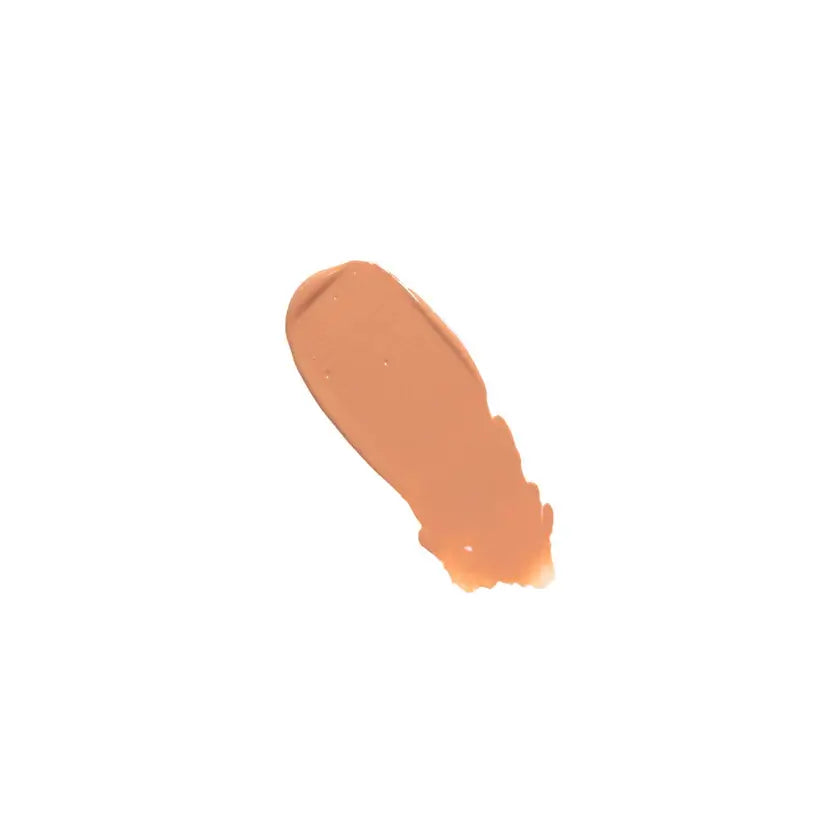 Brown makeup swatch on a white background