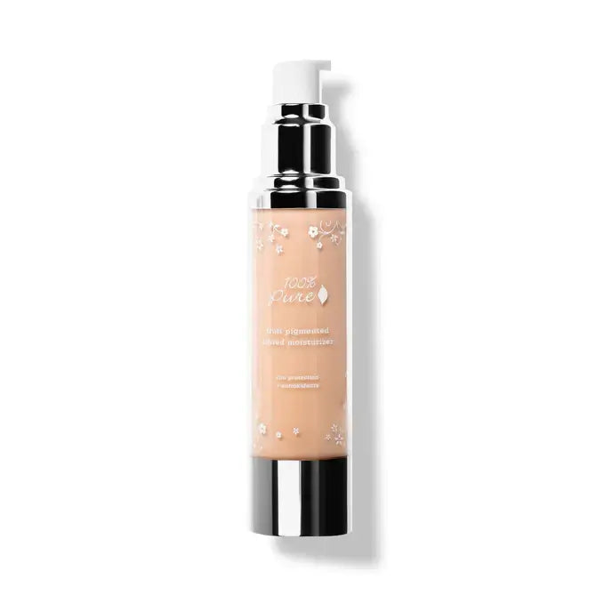Fruit Pigmented® Tinted Moisturizer - 100% Pure 50 ml in a stylish pump bottle with a lightweight formula.