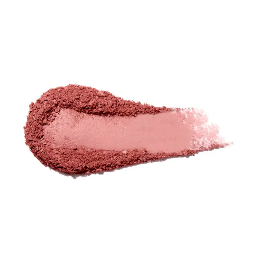 Fruit Pigmented® Blush Mauvette, a natural blush for all skin tones, showing a swatch of rosy powder.