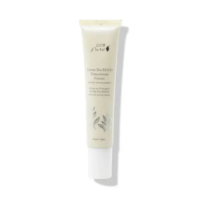 Green Tea EGCG Antioxidant Moisturiser 40ml tube packaging with natural ingredients for skin protection and hydration.