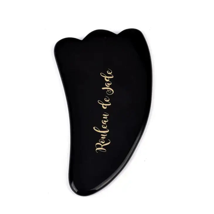 Gua Sha Lift Anti-Inflammatory Feather - Black Obsidian