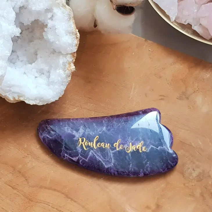 Gua Sha Lifting Calming Feather - Amethyst