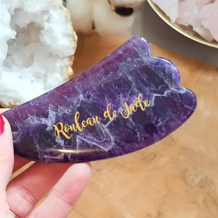 Gua Sha Lifting Calming Feather - Amethyst