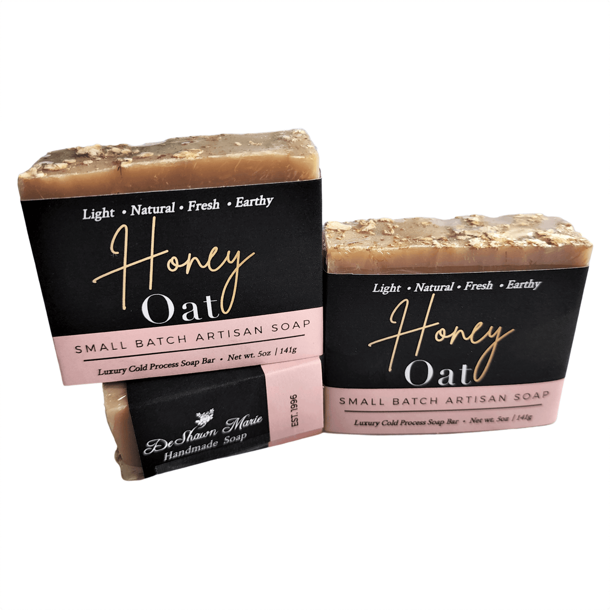Honey Oat Soap Bar - Soap Boutique displaying artisan, natural soap bars with light and earthy design.