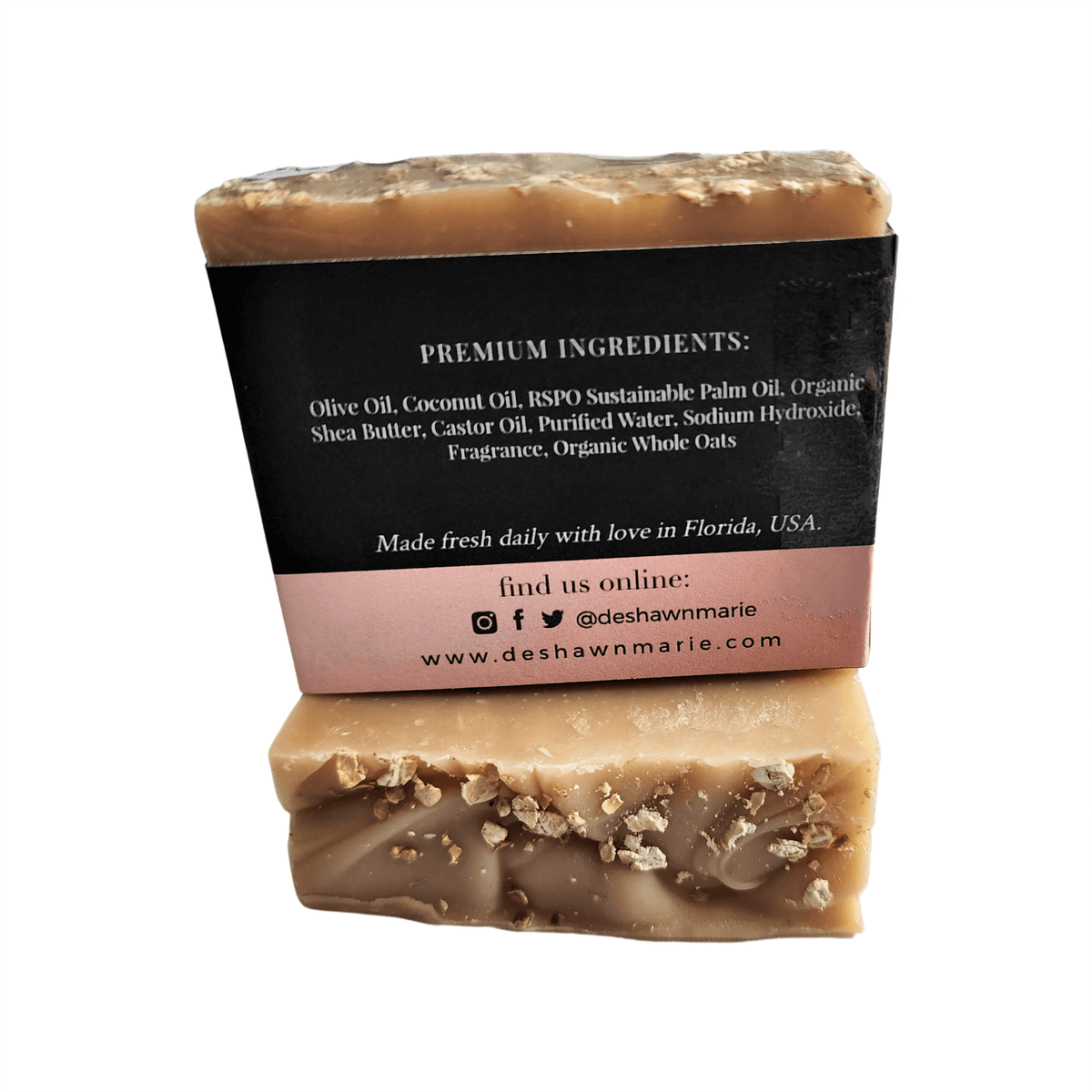 Honey Oat Soap Bar - Soap Boutique with premium ingredients and whole oats for nourishing skin.