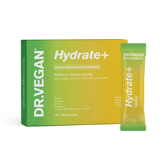 Hydrate+ Electrolyte Drink Mix – Lemon, 15 Sachets