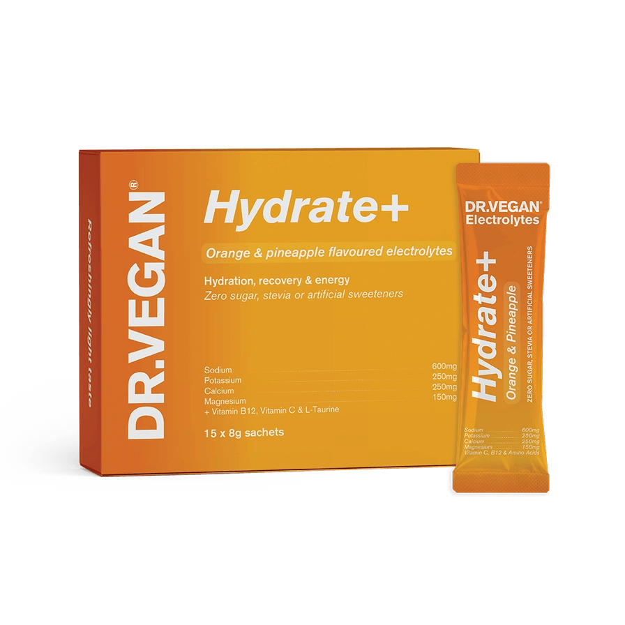 Hydrate+ Electrolyte Drink Mix – Orange & Pineapple, 15 Sachets