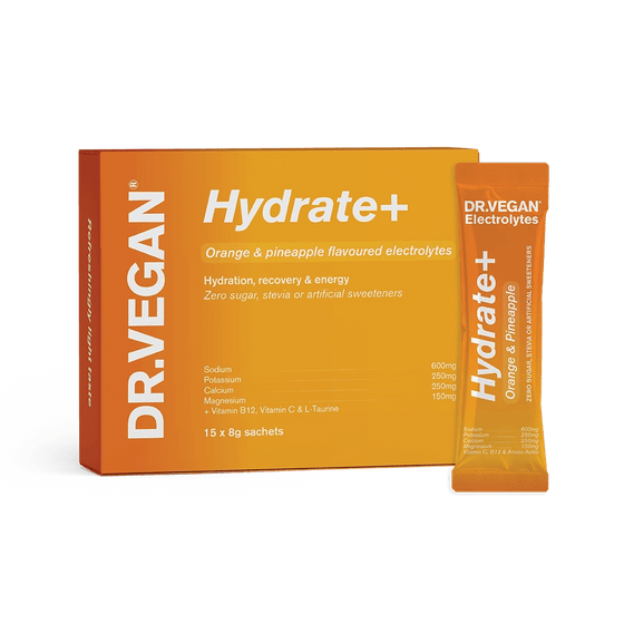 Hydrate+ Electrolyte Drink Mix – Orange & Pineapple, 15 Sachets