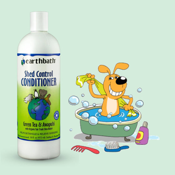 Dog Conditioner Earthbath Shed Control  - Green Tea & Awapuhi  472ml
