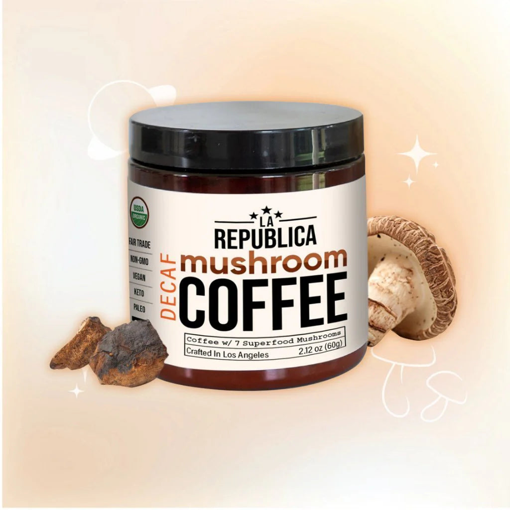 Instant 7 Mushroom Coffee Decaf 70g - La Republica