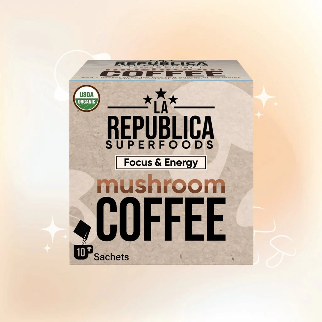 Instant 7 Mushroom Coffee Single Serving (10 pack) -  La Republica