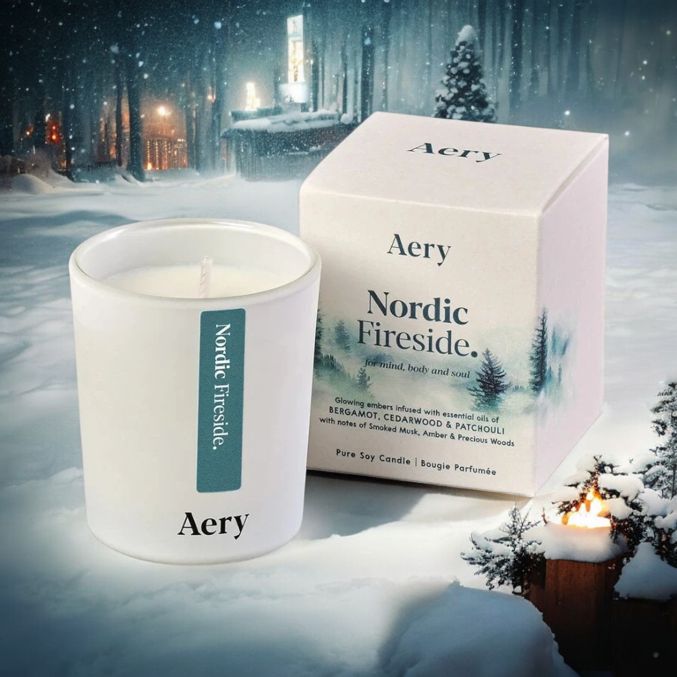 Nordic Fireside Votive Candle 70g  - Aery Living