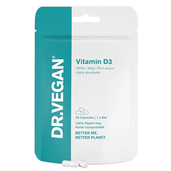 DR.VEGAN Vitamin D3 2500IU (63ug) - 30 capsules
