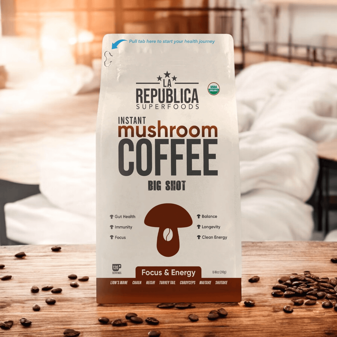 Instant 7 Mushroom Coffee BIG SHOT - La Republica