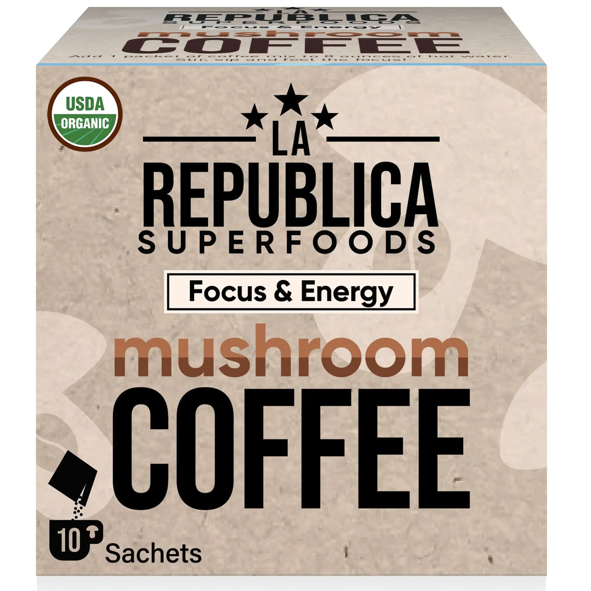 Instant 7 Mushroom Coffee Single Serving (10 pack) - La Republica