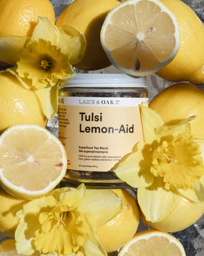 Tulsi Lemon-Aid - Superfood Tea Blend 226.8g-Lake Oak Tea