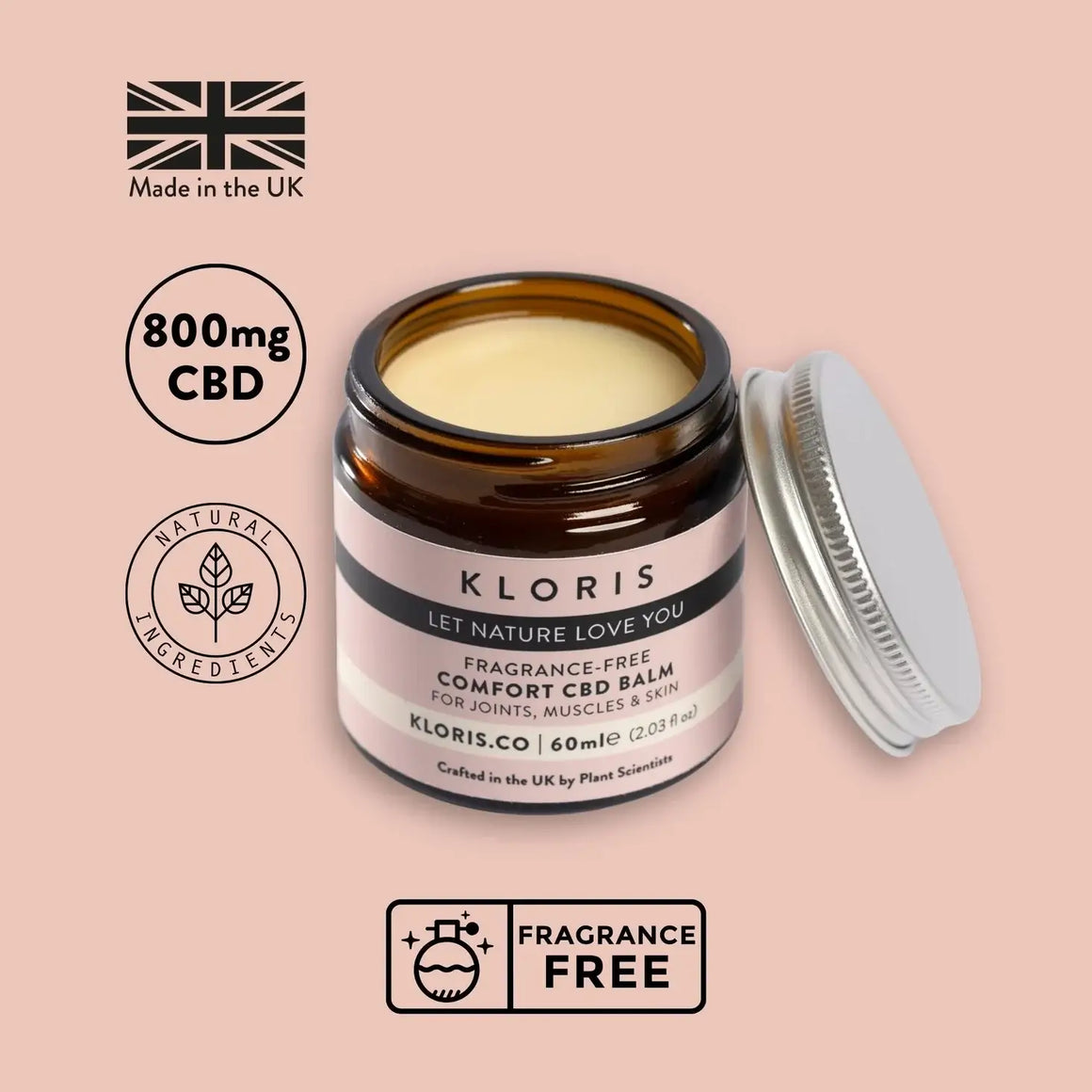 KLORIS Scent Free High Strength CBD Balm