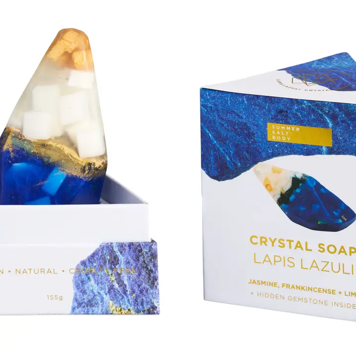 Lapis Crystal Soap - with Hidden Crystal - Summer Salt Body