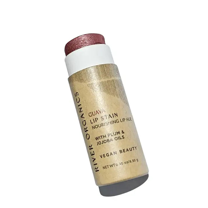 Guava Vegan Lip Stain 8.45g -River Organics-Live in the Light Naturally Ltd