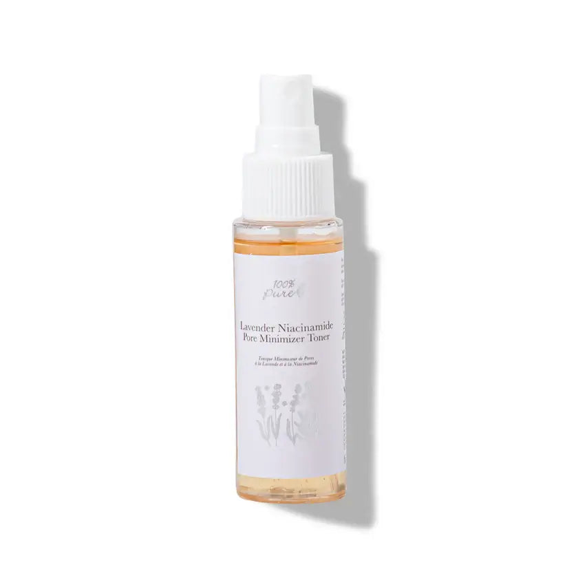 Skincare bottle with white cap on a white background