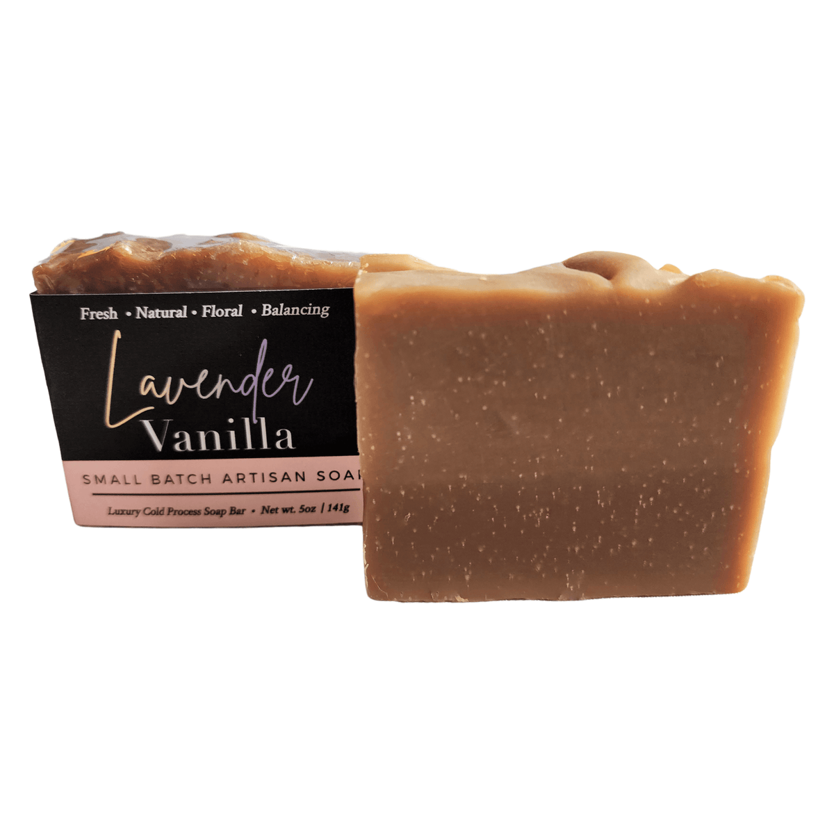 Lavender Vanilla Bar Soap - Soap Boutique, artisan soap bar with creamy texture and soothing aroma.