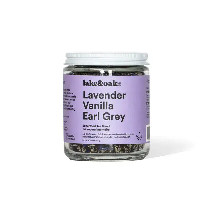 Lavender Vanilla Earl Grey – Superfood Tea Blend (70g) | Lake & Oak