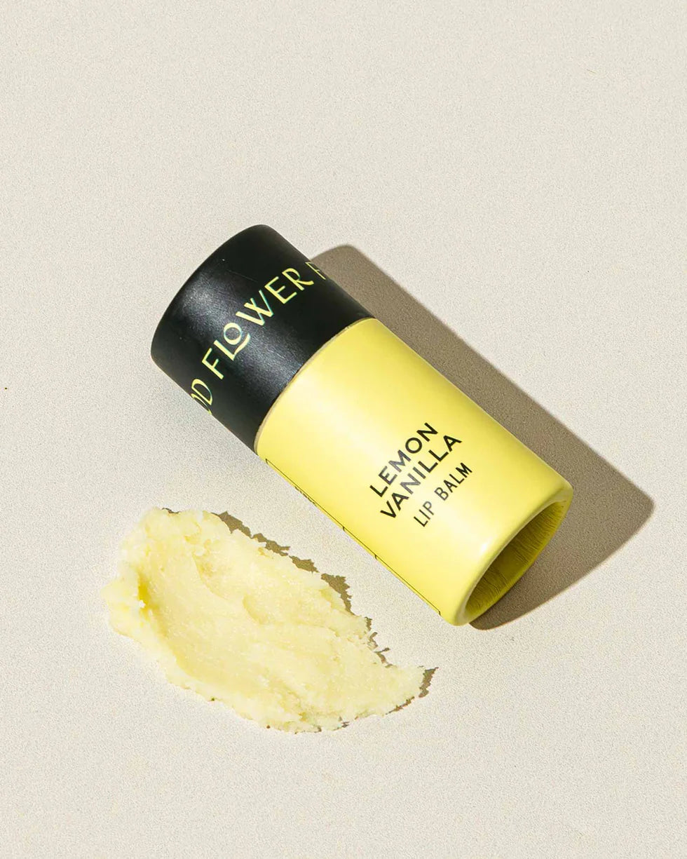 Lemon Vanilla Organic Lip Balm 0.30oz-Good Flower Farm