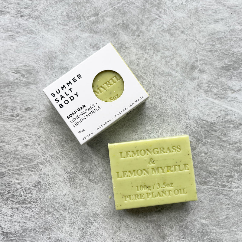 Lemongrass & Lemon Myrtle Soap Bar 100g - Summer Salt Body