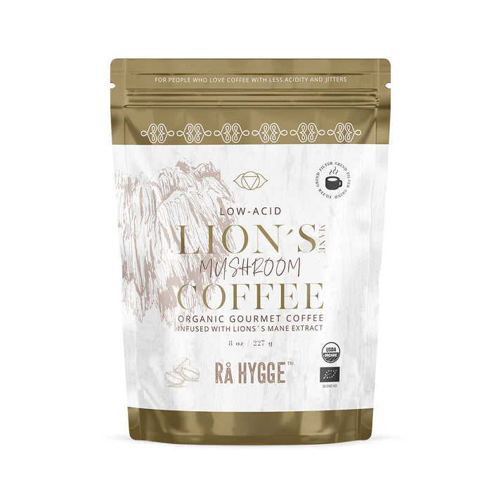 Lion's Mane Mushroom Coffee Filter ground 227 g 8 oz Ra Hygge 