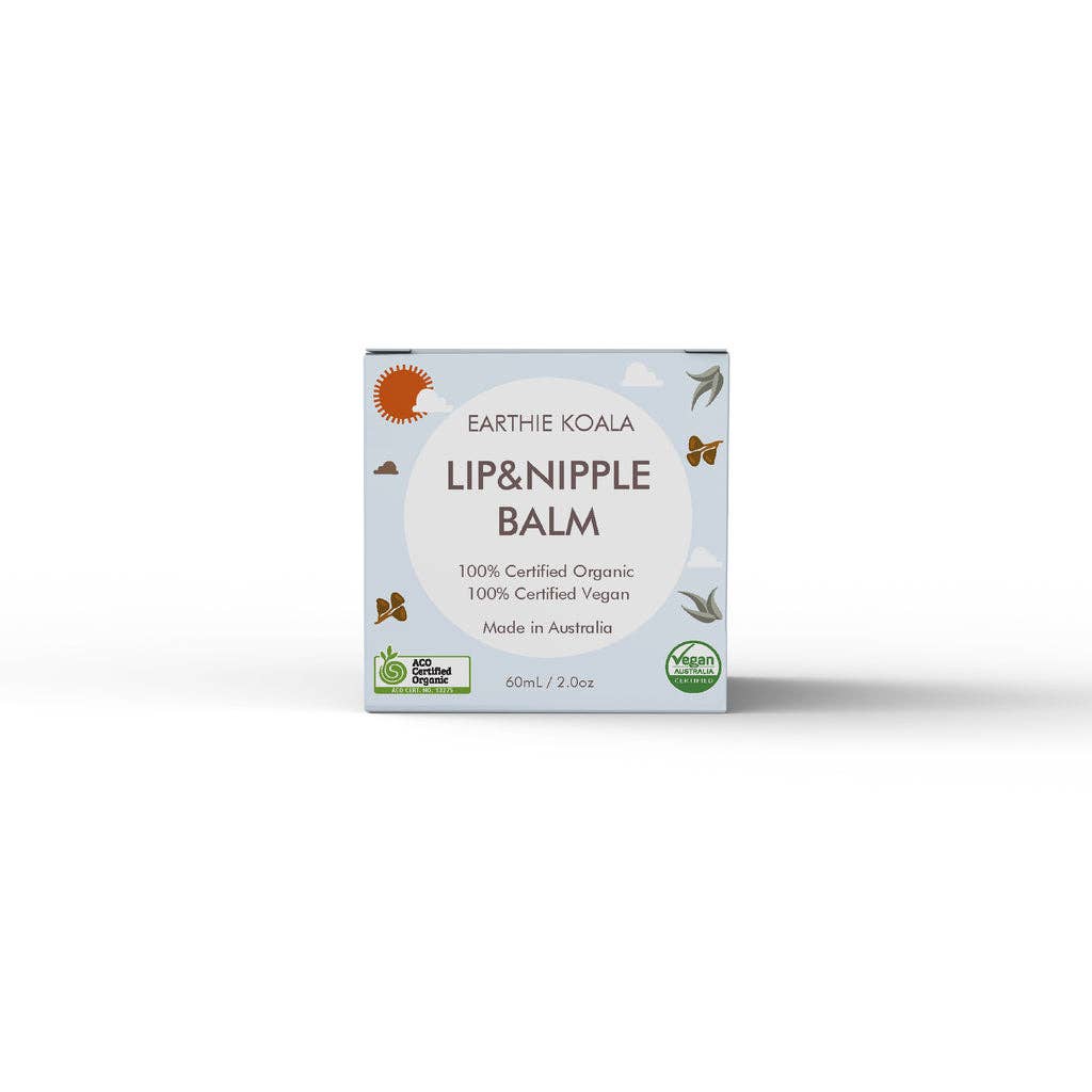 Lip & Nipple Balm - Earthie Koala packaging, certified organic and vegan, made in Australia.