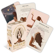 Love and Light Mantra Cards with box on a white background