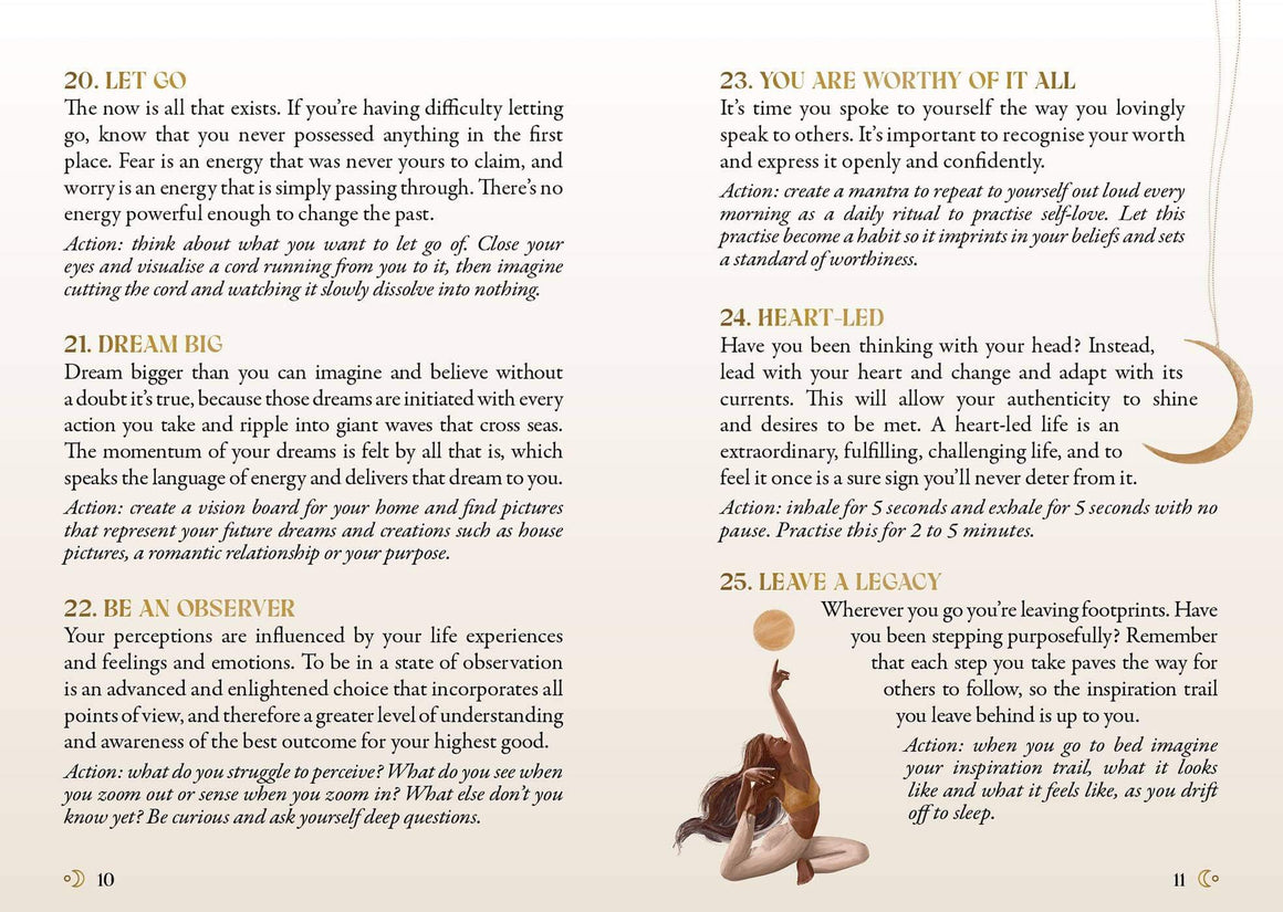 Page from a book with text and a yoga pose illustration.