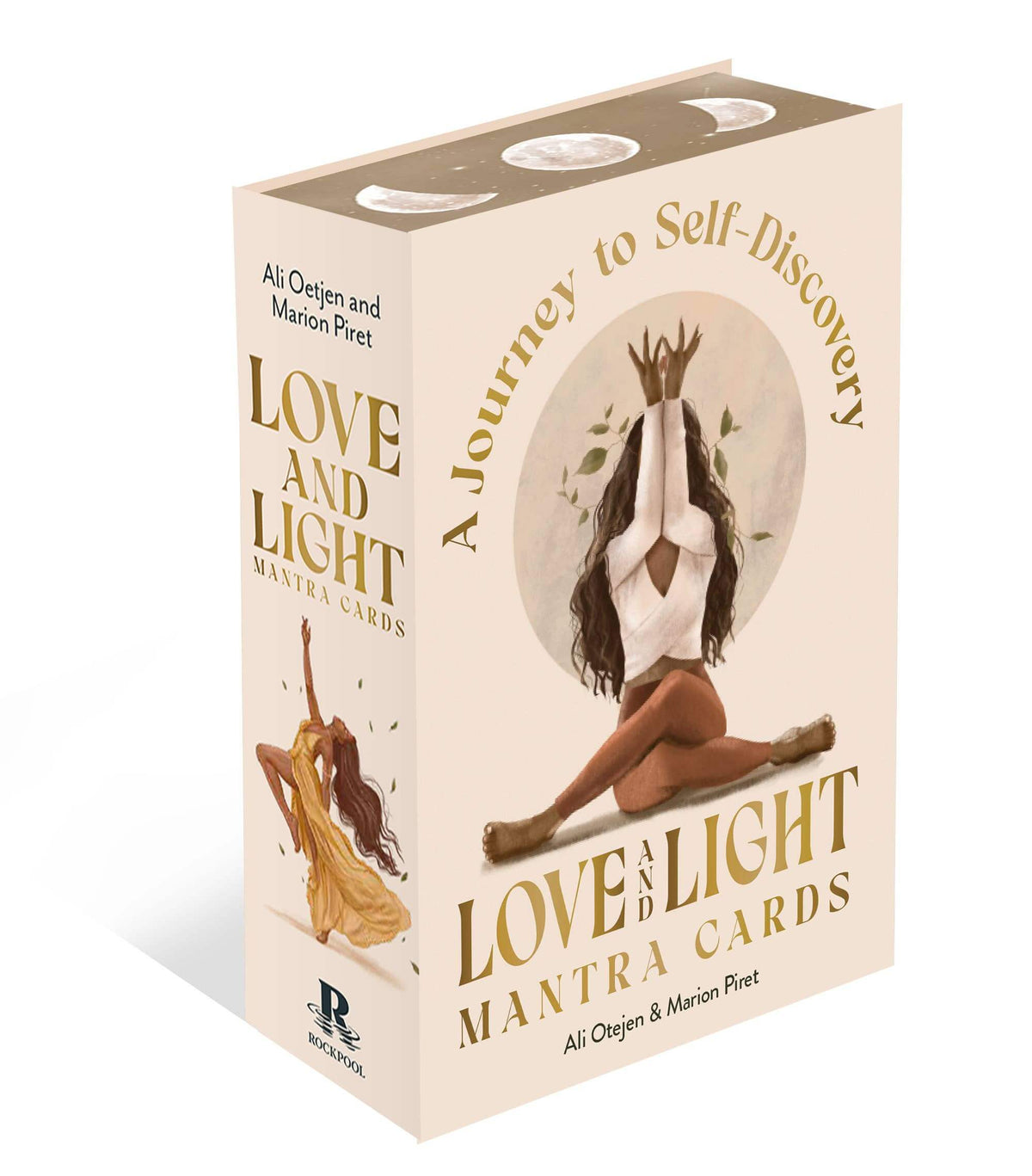 Box of Love and Light Mantra Cards with artistic design on a white background