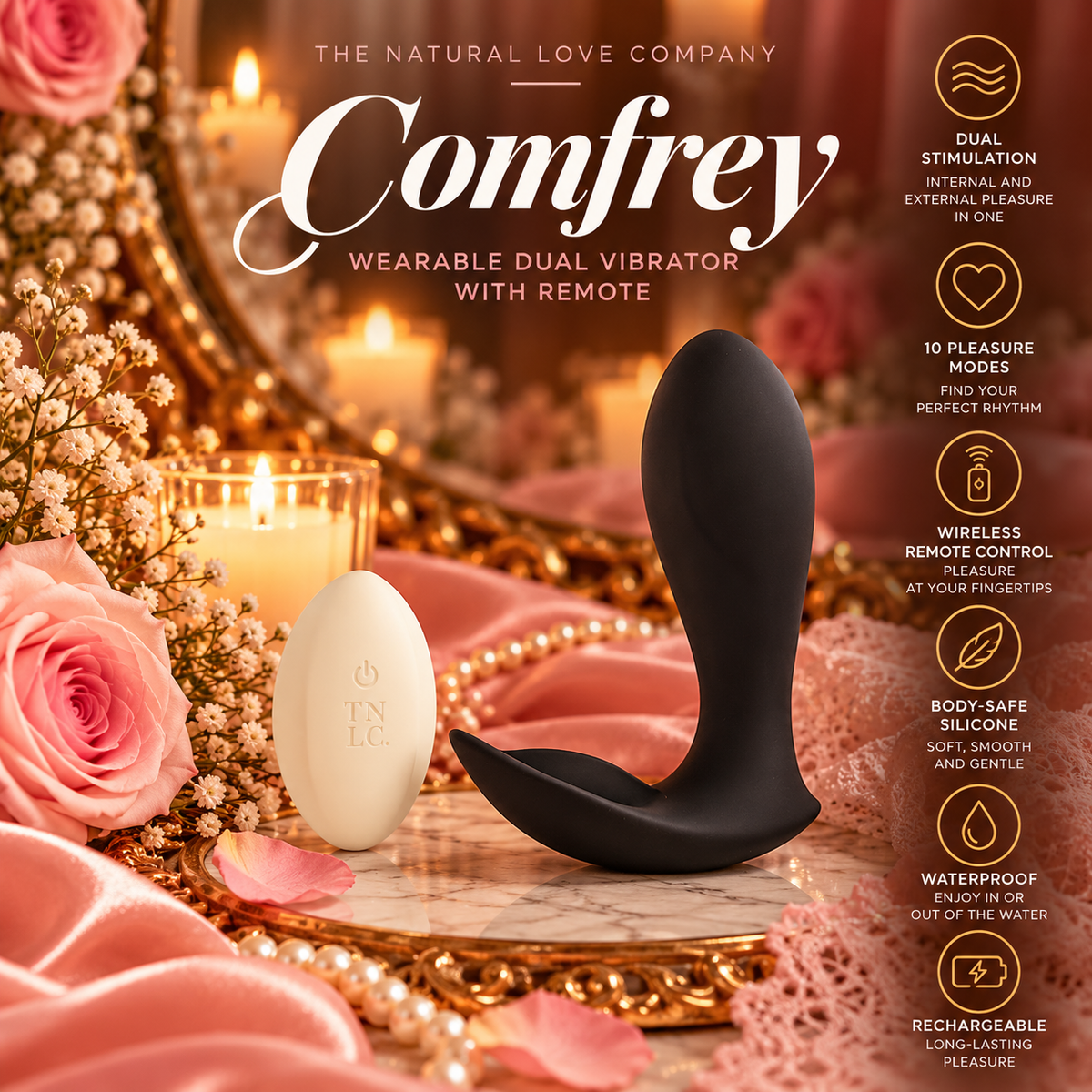 Comfrey ~ Wearable Dual Vibrator with Remote