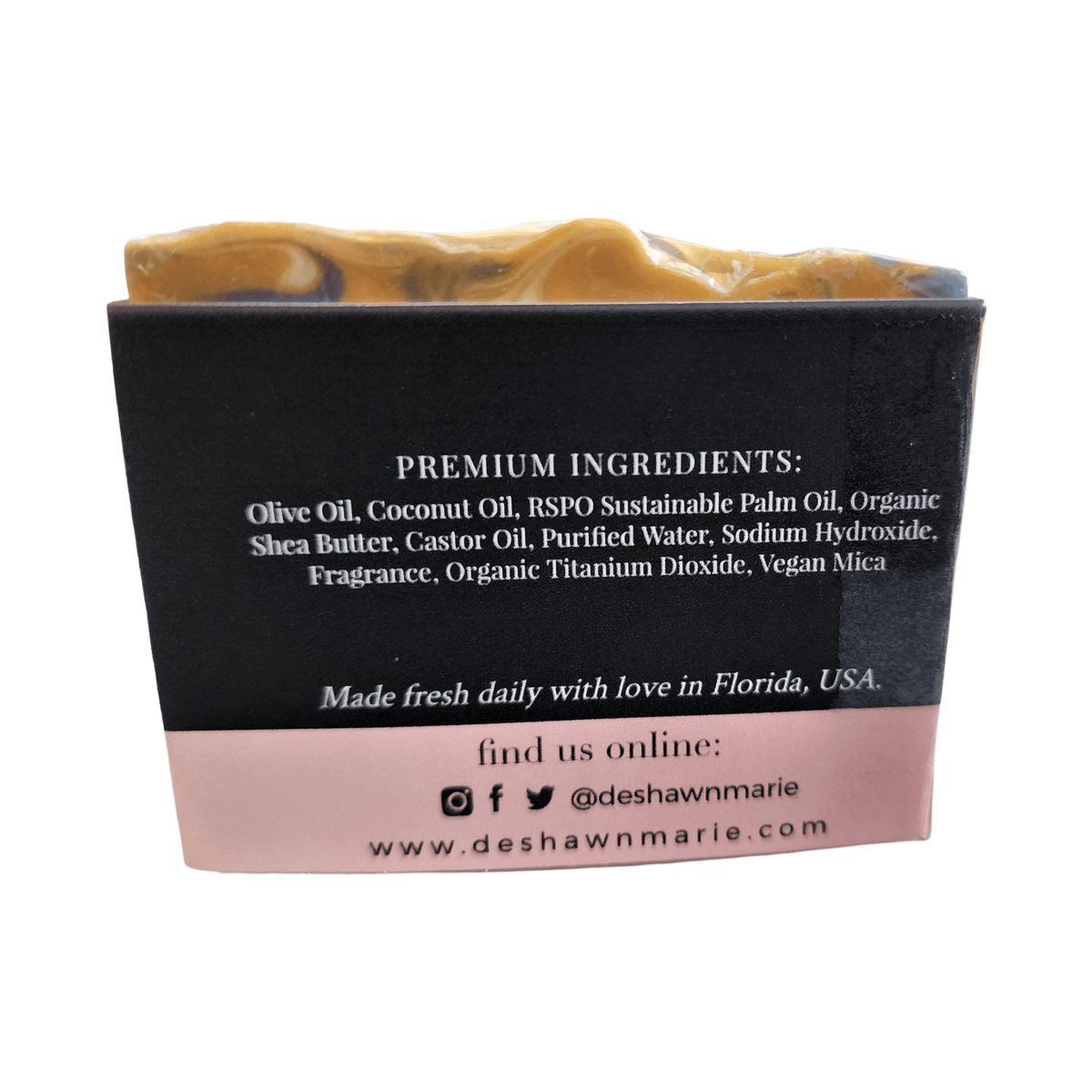 Mai Tai Soap Bar - Soap Boutique with premium ingredients listed on packaging