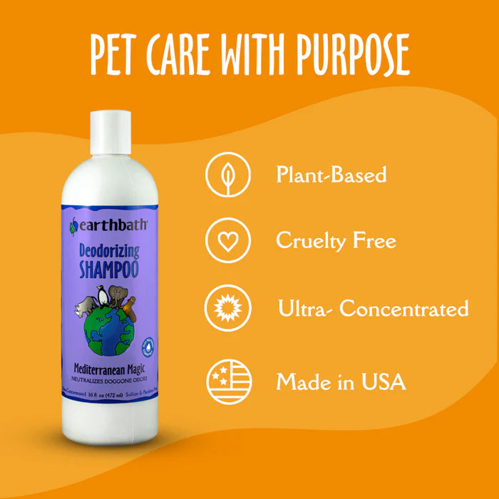 Dog Deodorizing Shampoo Earthbath - Mediterranean Magic 472ml