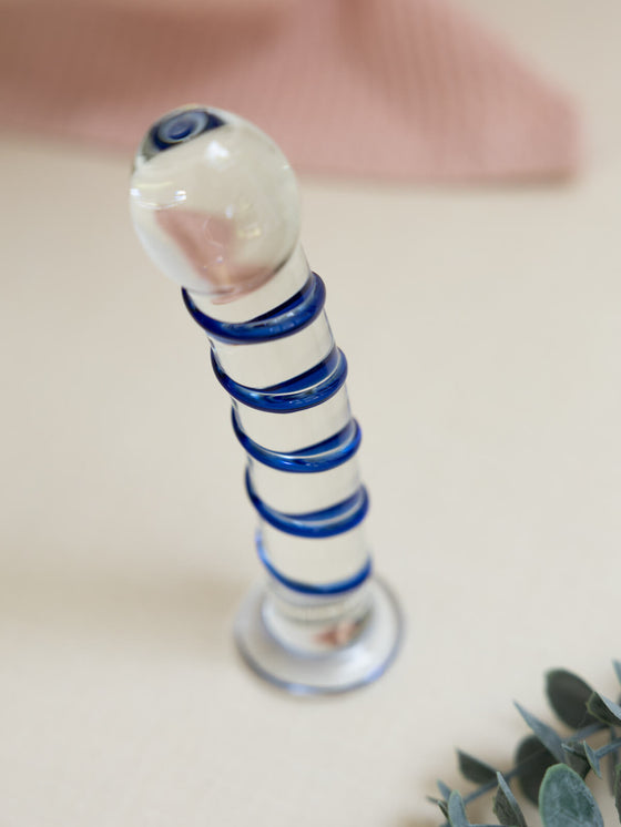 Tansy Ribbed | Our Ribbed 7” Ribbed Glass Dildo